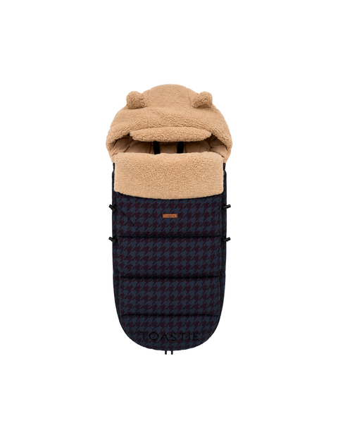 Pram Footmuff | Midnight Houndstooth