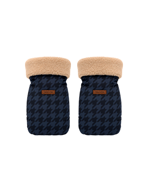Pram Hand Warmers | Midnight Houndstooth