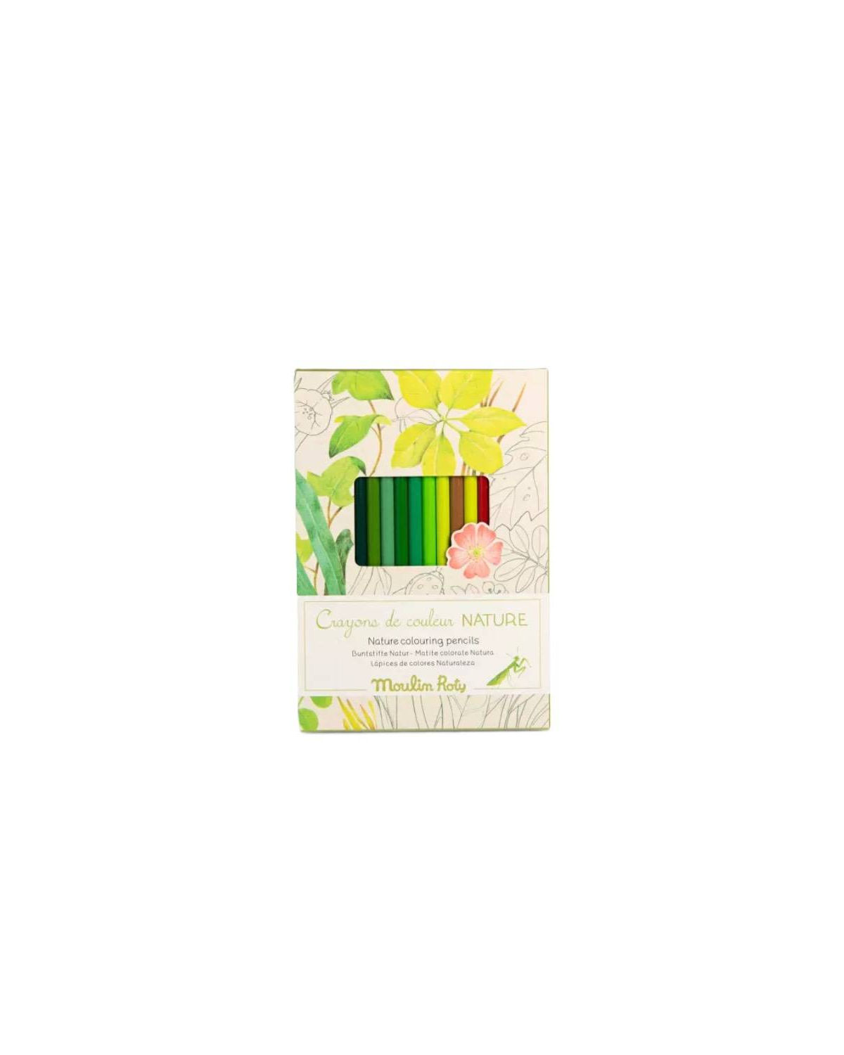 Moulin Roty | 12 Colouring Pencils + Nature Cards