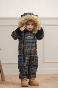 Cloud Onesie Fur Trim Snowsuit | Darcy Check