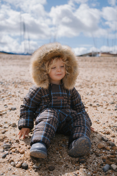 Cloud Onesie Fur Trim Snowsuit | Darcy Check