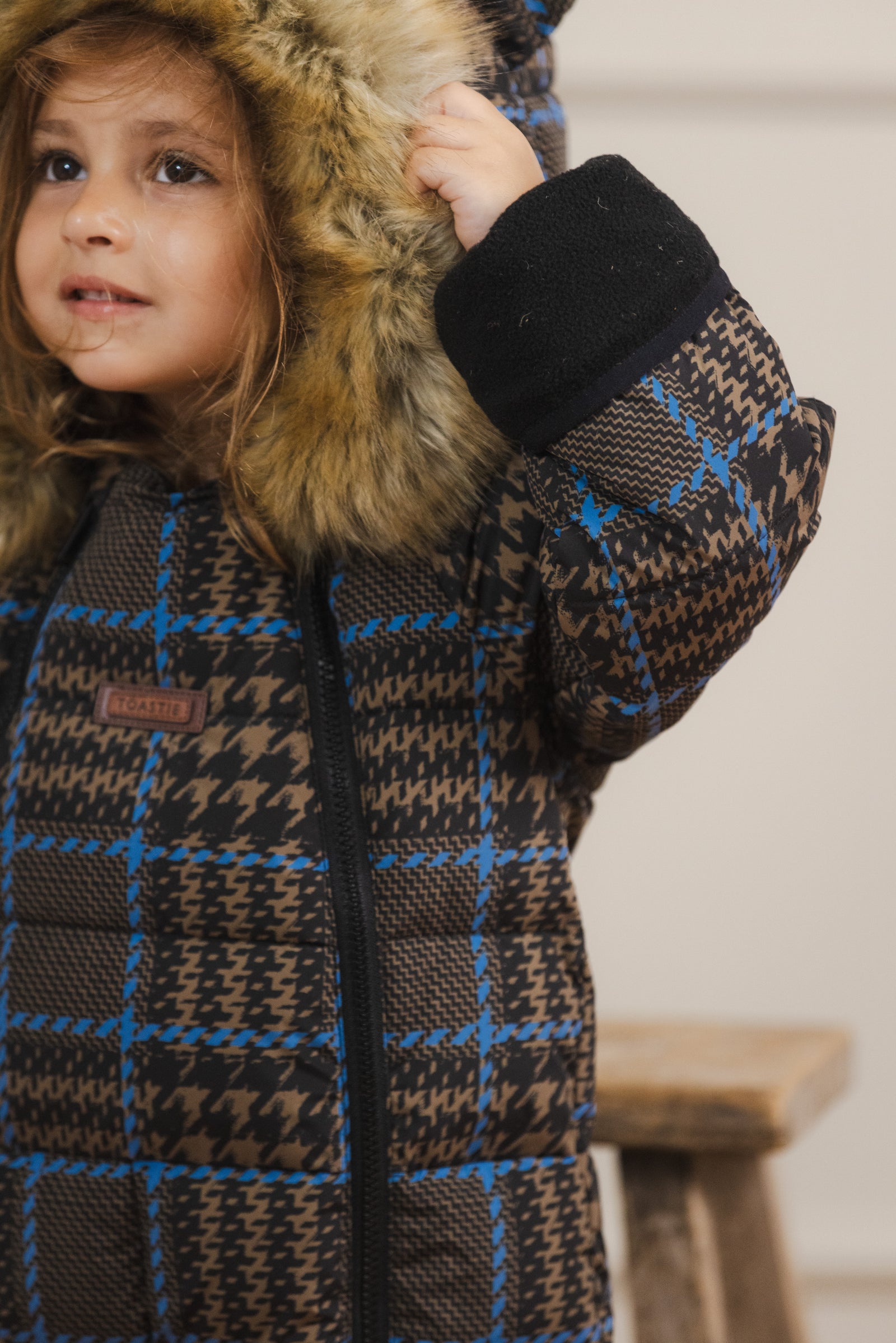 Cloud Onesie Fur Trim Snowsuit | Darcy Check