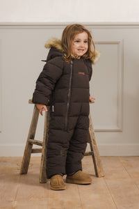 Cloud Onesie Fur Trim Snowsuit | Truffle