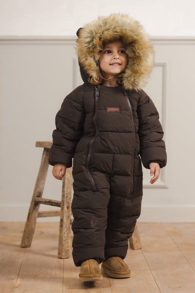 Cloud Onesie Fur Trim Snowsuit | Truffle