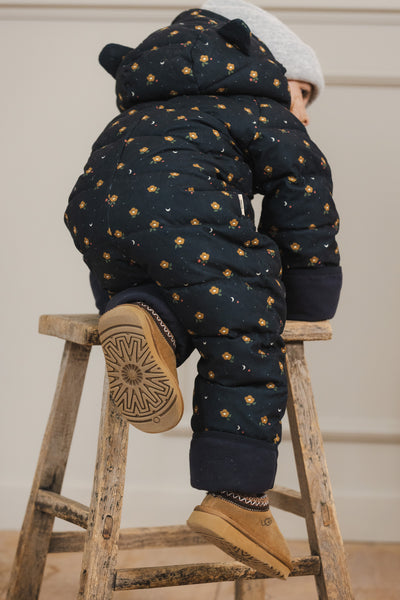 Cloud Onesie Snowsuit | Vintage Floral Microcord
