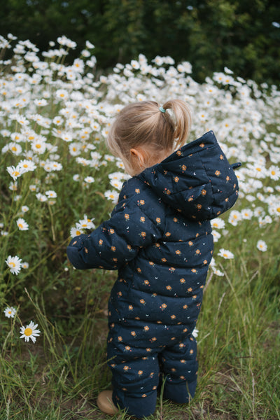 Cloud Onesie Snowsuit | Vintage Floral Microcord