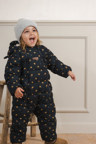 Cloud Onesie Snowsuit | Vintage Floral Microcord