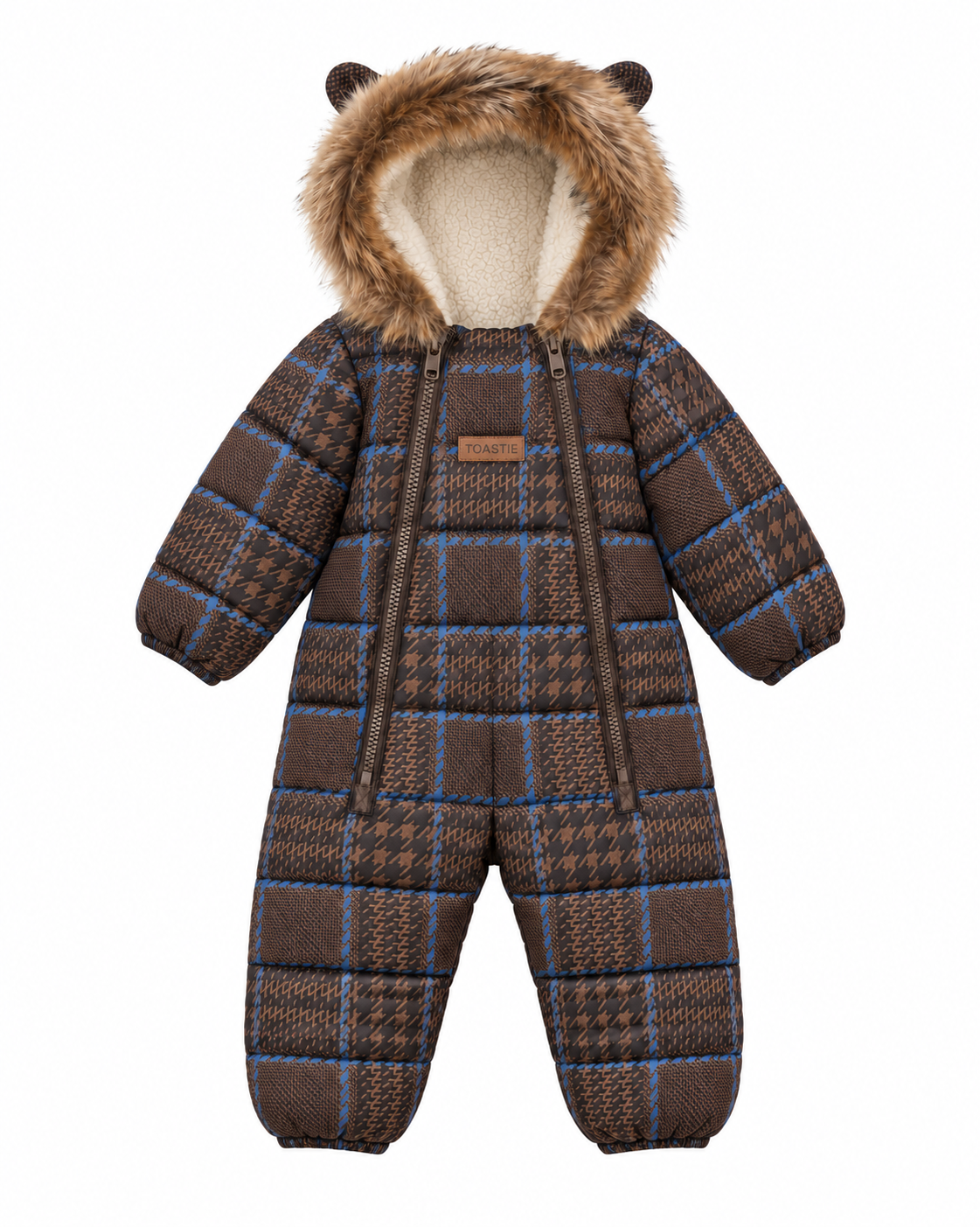 Cloud Onesie Fur Trim Snowsuit | Darcy Check