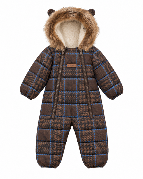 Cloud Onesie Fur Trim Snowsuit | Darcy Check