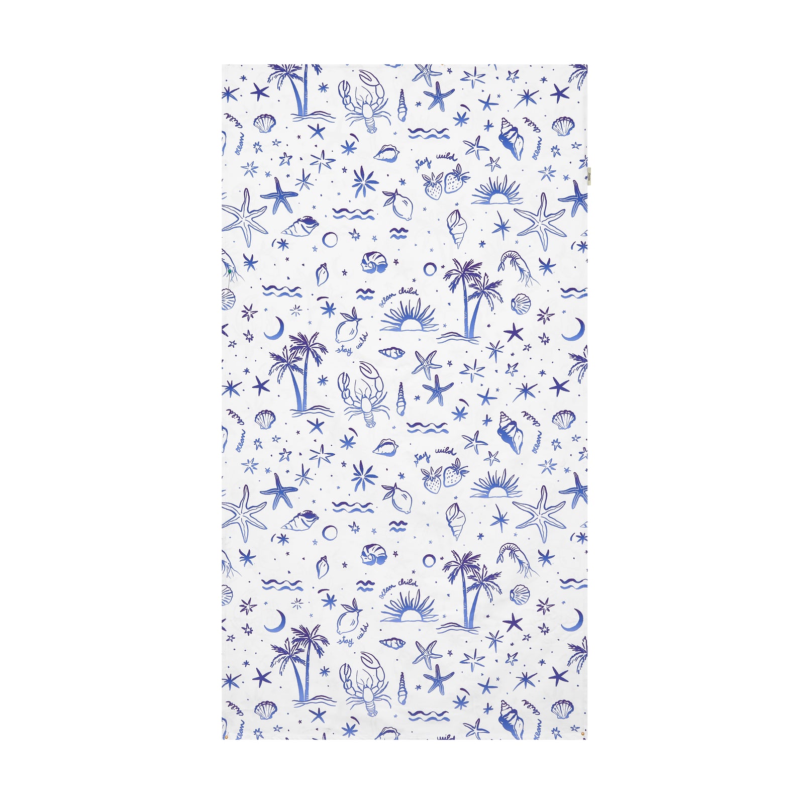 beach print microfibre towel