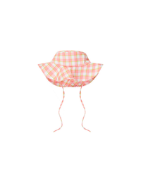 UV Protector Swim Hat | Soft Pink Gingham