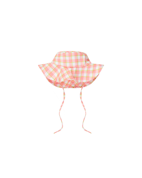 UV Protector Swim Hat | Soft Pink Gingham