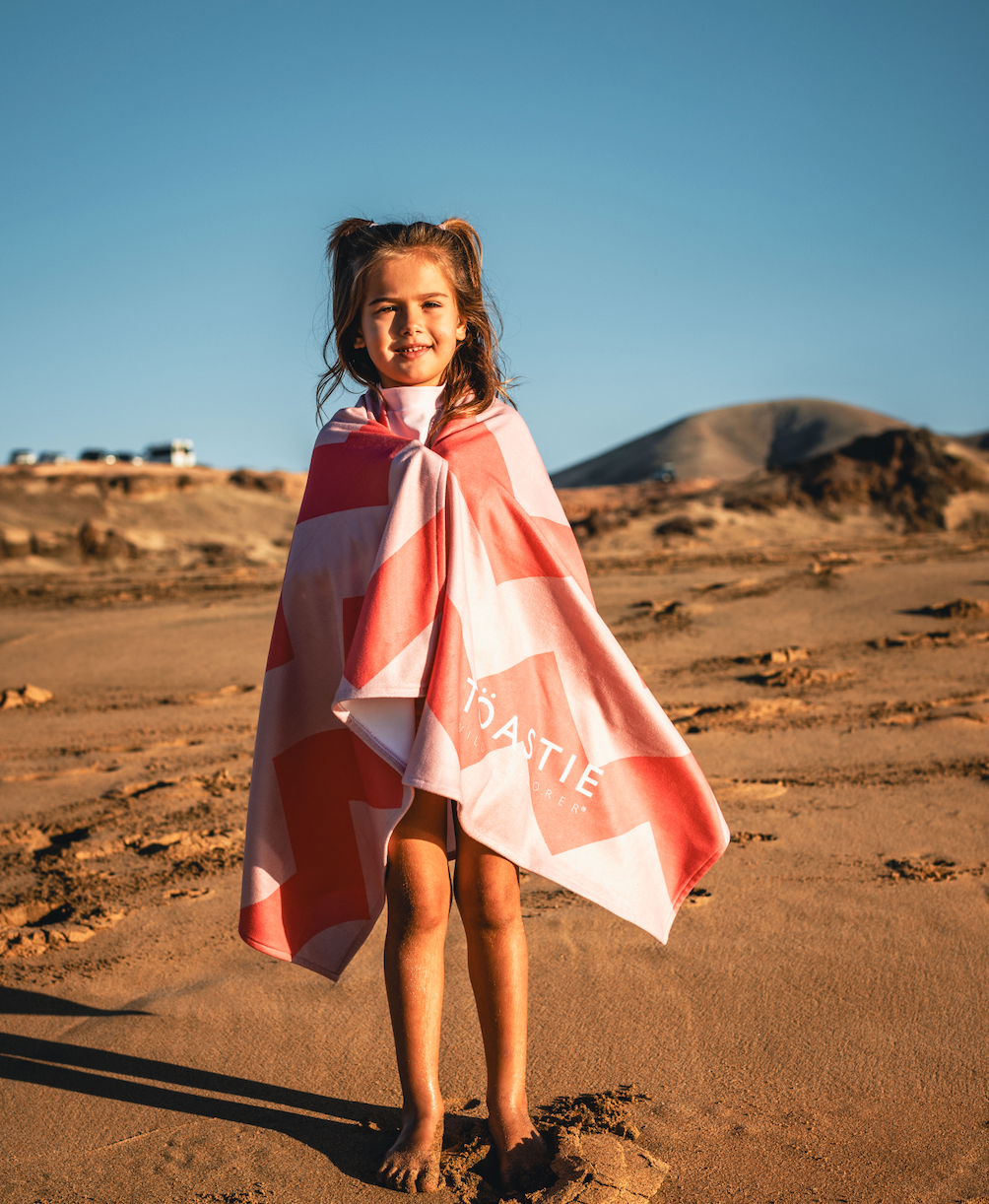pink kids beach towel