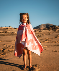 pink kids beach towel