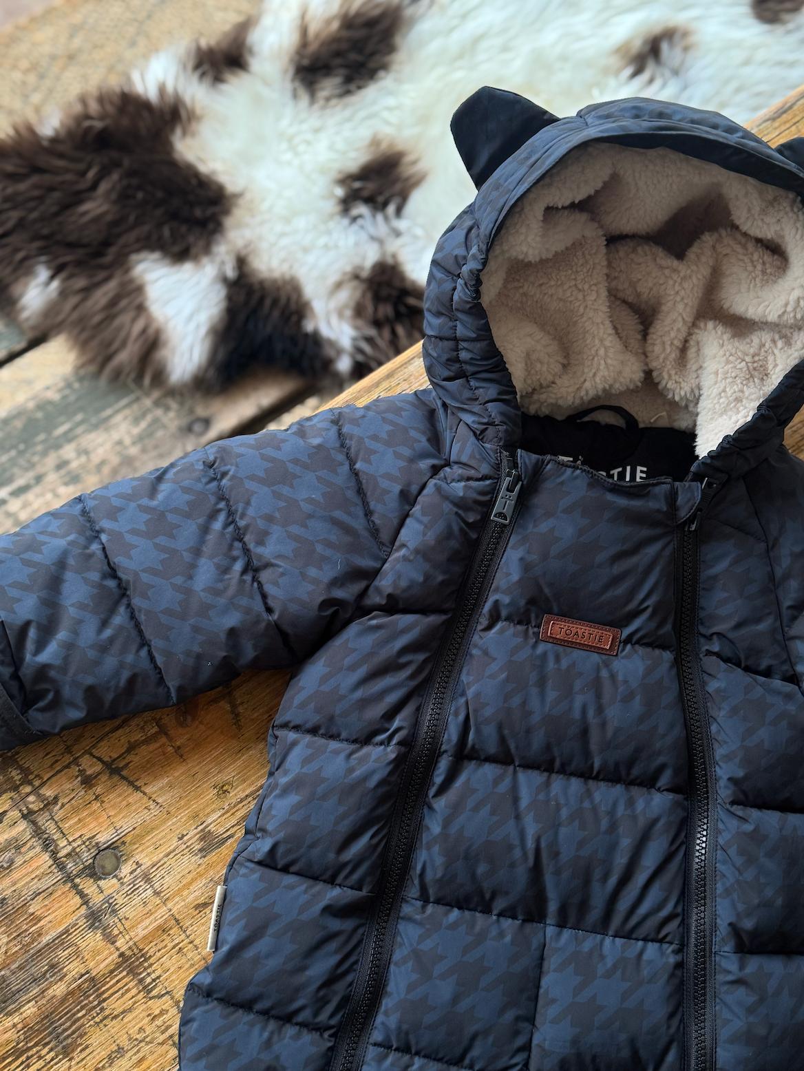 Quilted Snowsuit | Midnight Houndstooth