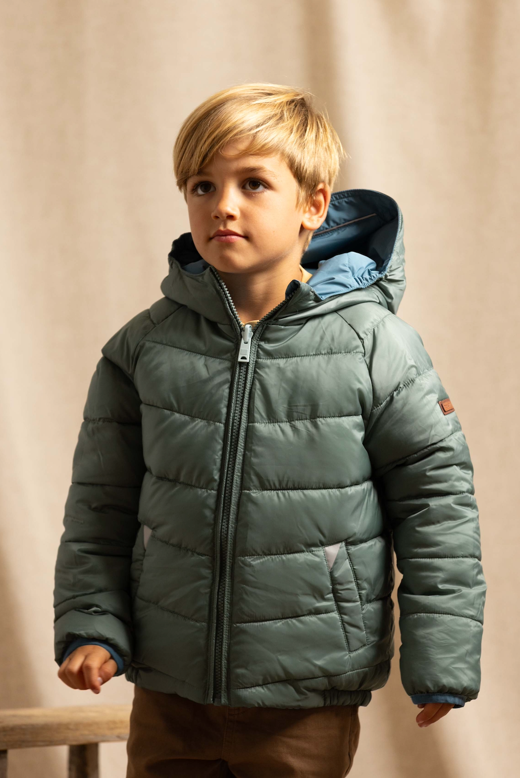 Cloud Blue | Fern EcoReversible Puffer