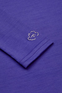 Smalls Merino Wool Kids Base Layer, Polo Neck | Mineral Purple