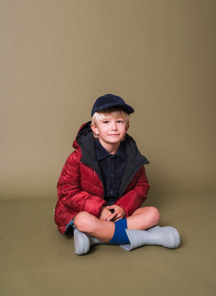 Ink Navy | Burgundy EcoReversible Puffer 1-4yrs only
