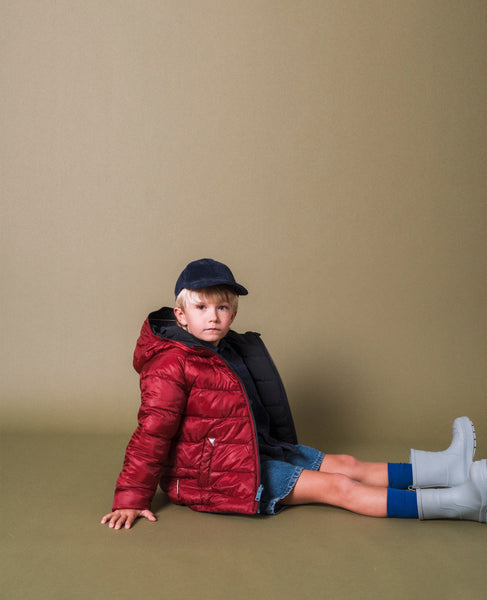 EcoReversible Puffer Jacket | Ink Navy / Burgundy
