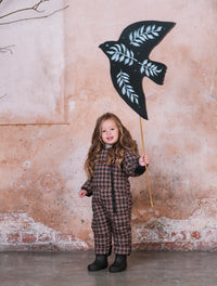 Quilted Snowsuit | Toffee Houndstooth