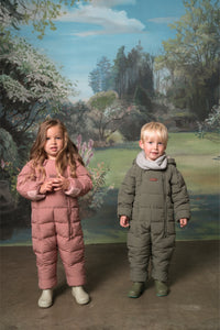 Quilted Snowsuit | Damask Pink