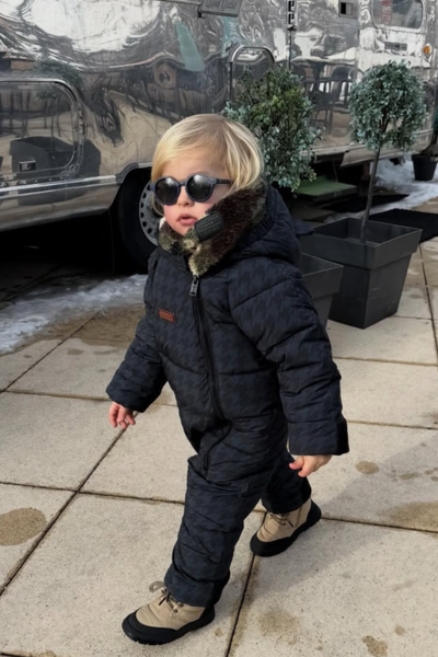 Cloud Onesie Snowsuit | Midnight Houndstooth