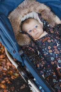 Quilted Snowsuit | Floral Nightscape