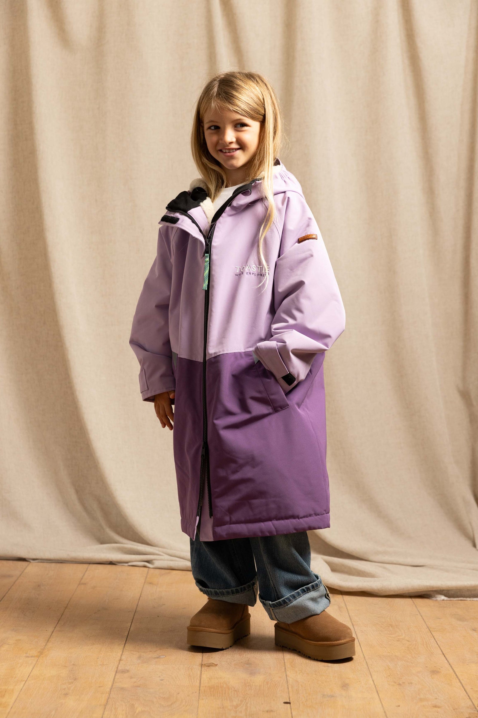 Kids Waterproof Changing Robe | Lilac