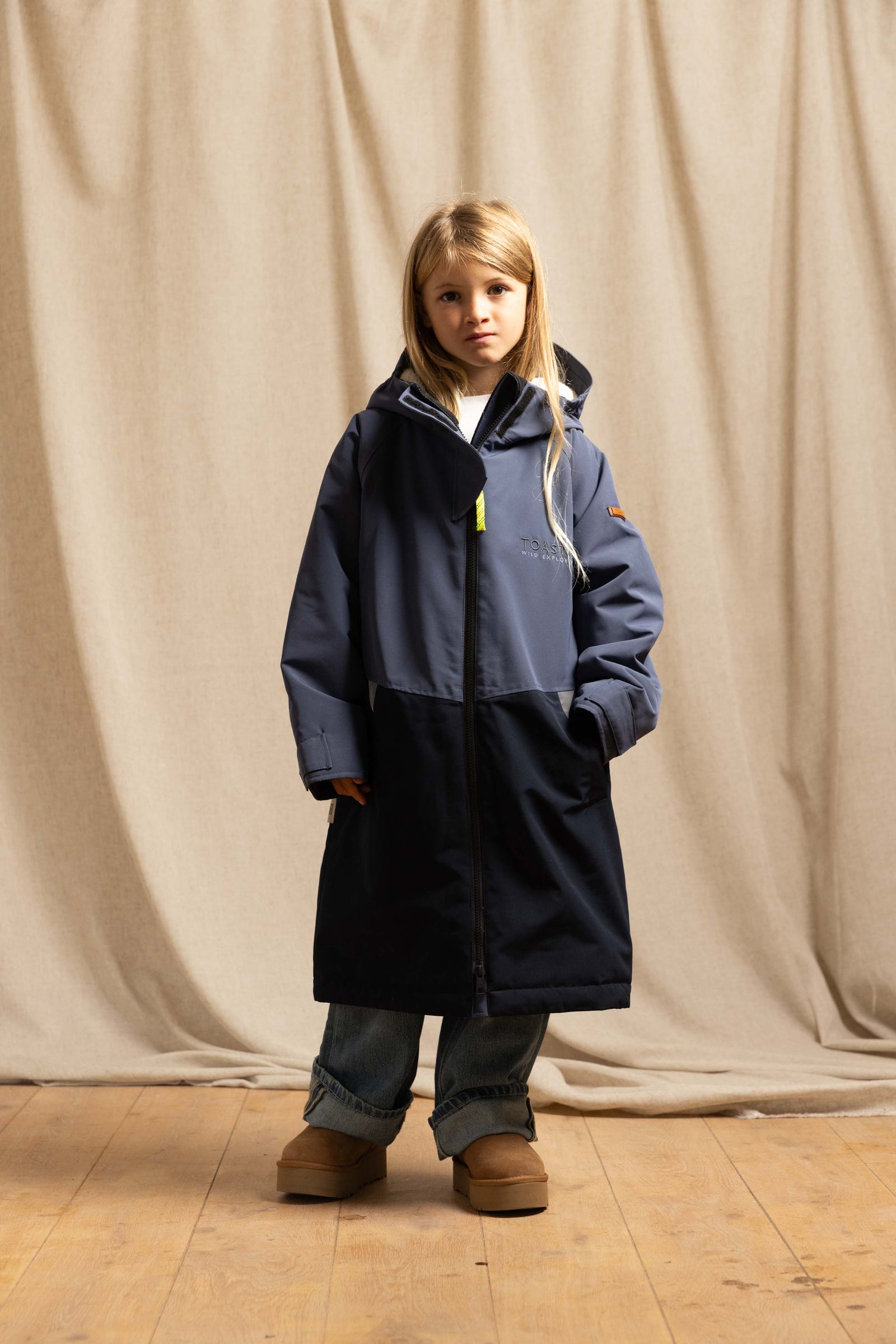 Kids Waterproof Changing Robe | Navy