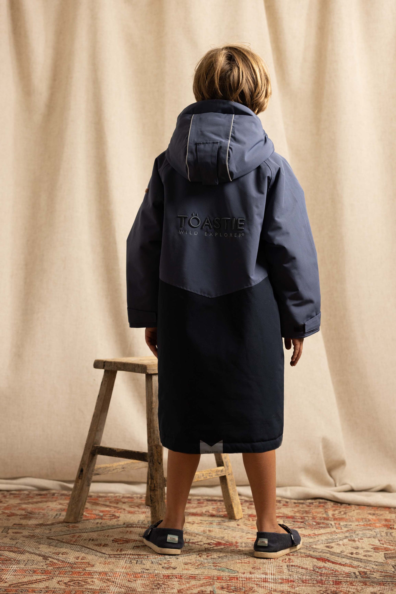Kids Waterproof Changing Robe | Navy