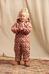 Quilted Snowsuit | Pink Micro Cord