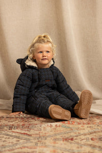 Quilted Snowsuit | Midnight Houndstooth