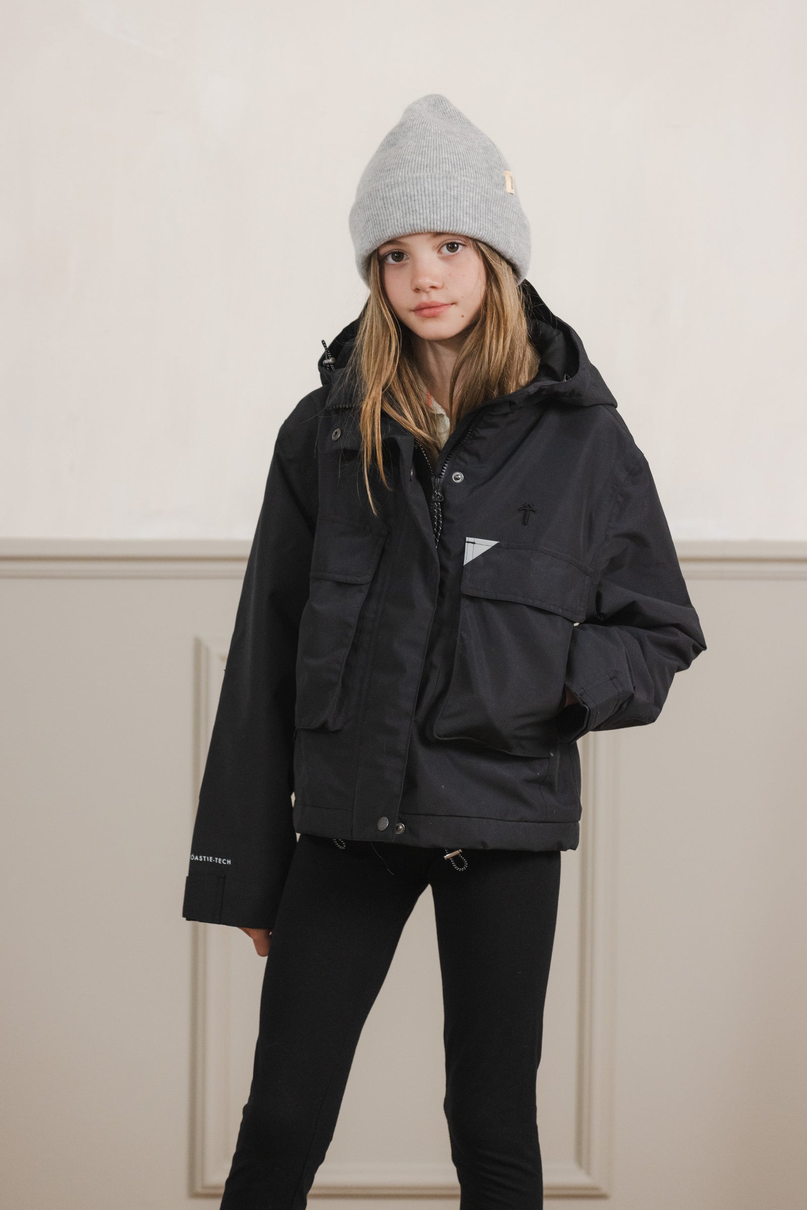 Girls Waterproof Cagoule | Liquorice Black