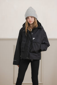 Girls Waterproof Cagoule | Liquorice Black