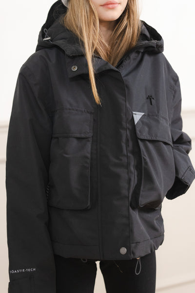 Girls Waterproof Cagoule | Liquorice Black