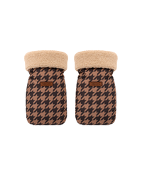 Pram Hand Warmers | Toffee Houndstooth
