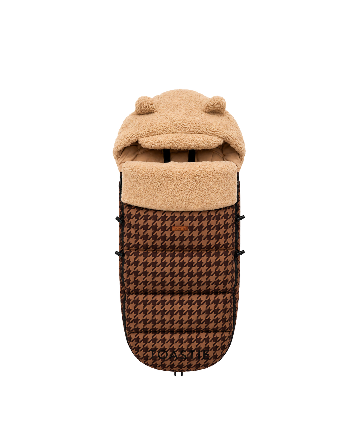 Pram Footmuff | Toffee Houndstooth