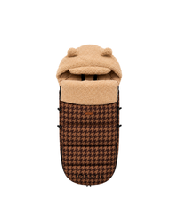 Pram Footmuff | Toffee Houndstooth