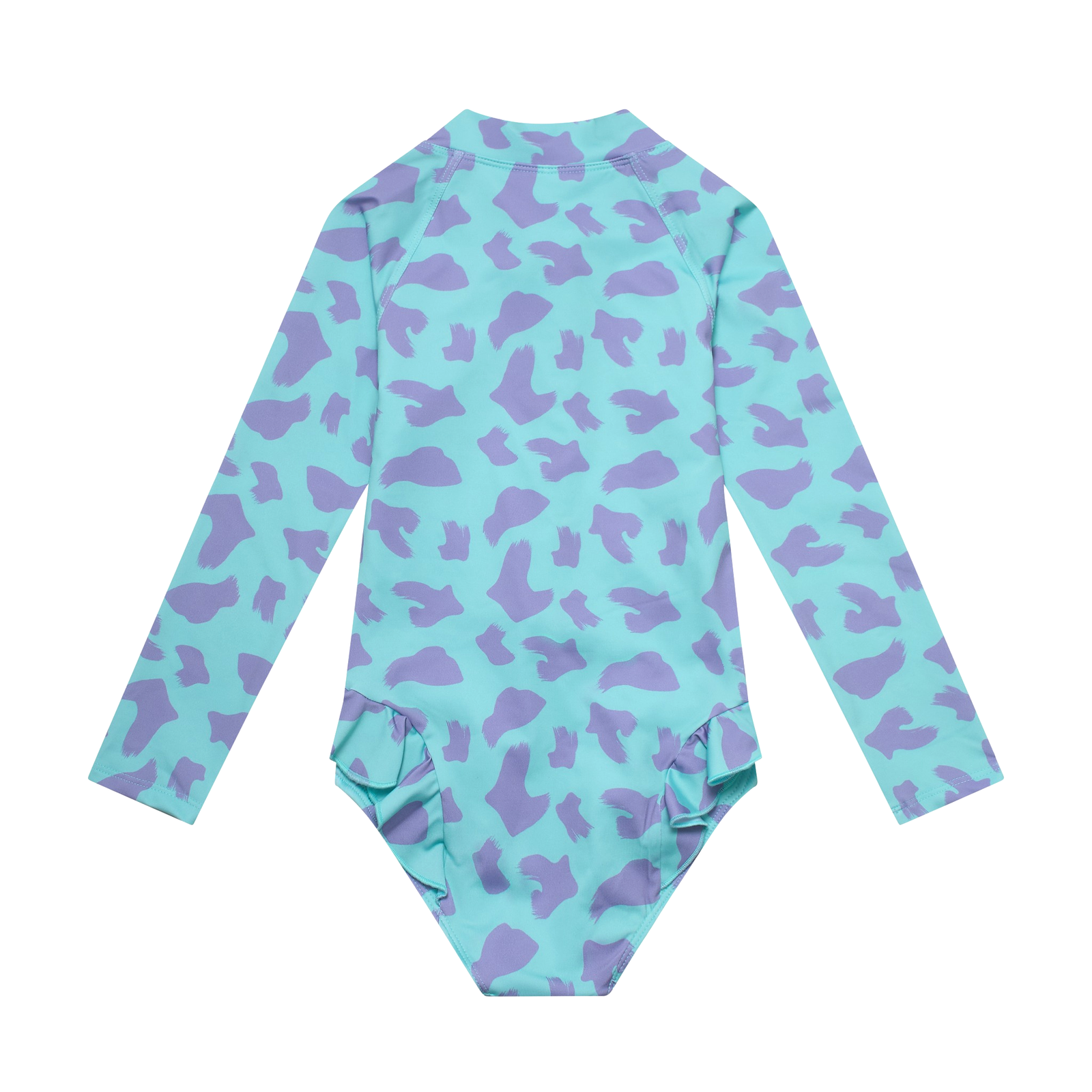 UV Protector Swimsuit | Turquoise Brush Stroke