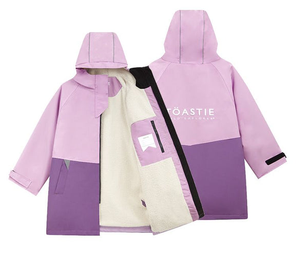 girls lilac changing robe