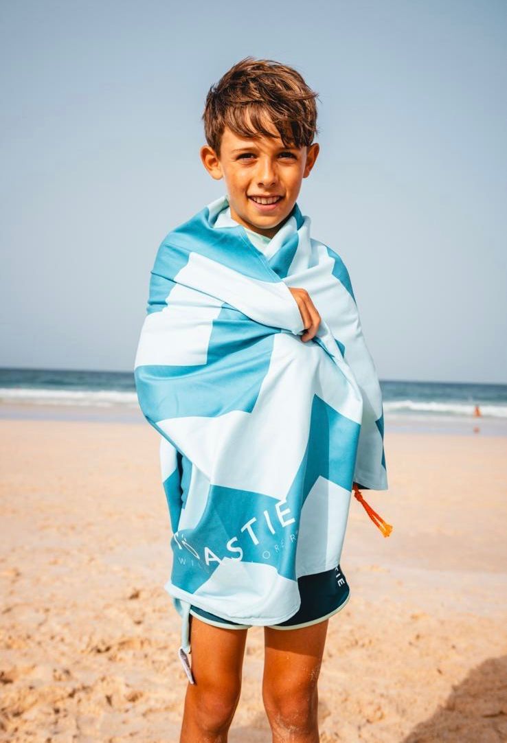 Printed Microfibre Towel | Mint Chevron
