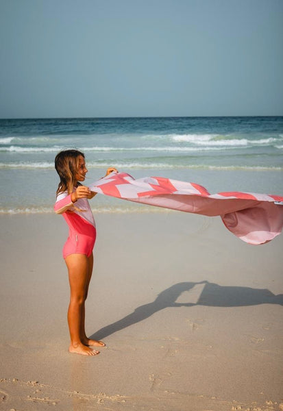 Microfibre Towel | Pink Chevron
