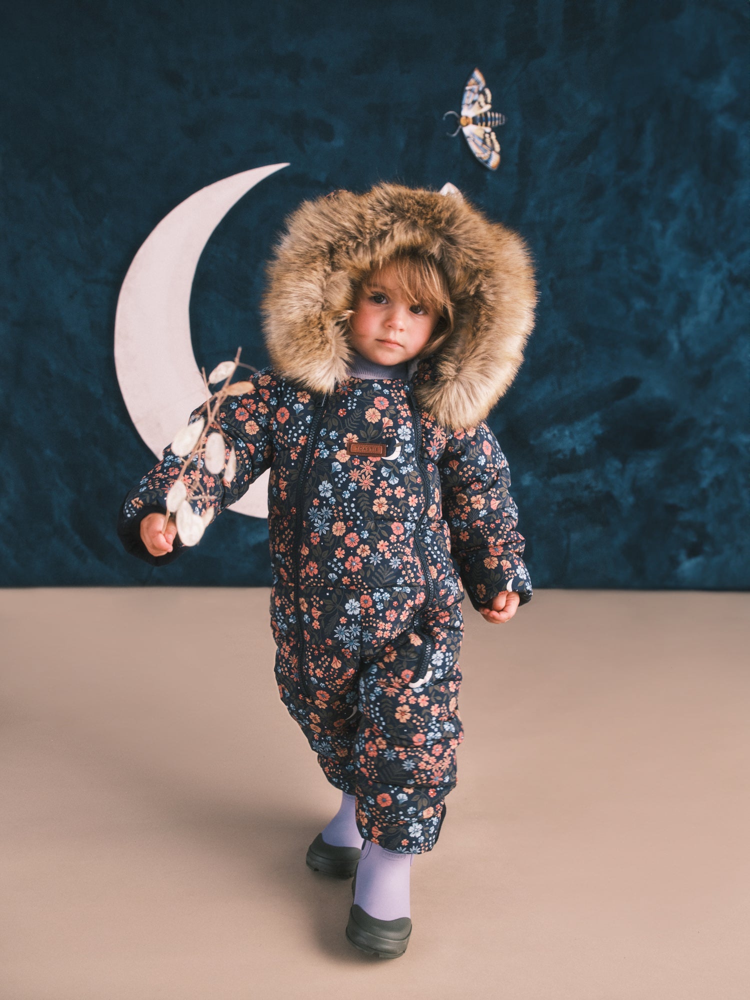 Quilted Snowsuit | Floral Nightscape