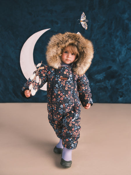 Quilted Snowsuit | Floral Nightscape