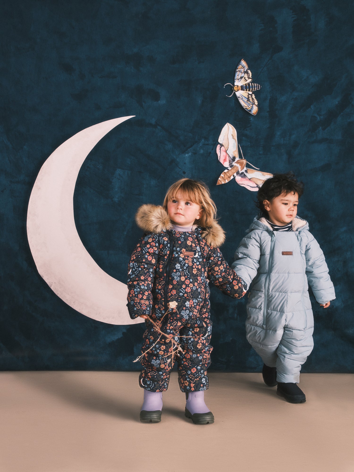 Quilted Snowsuit | Floral Nightscape