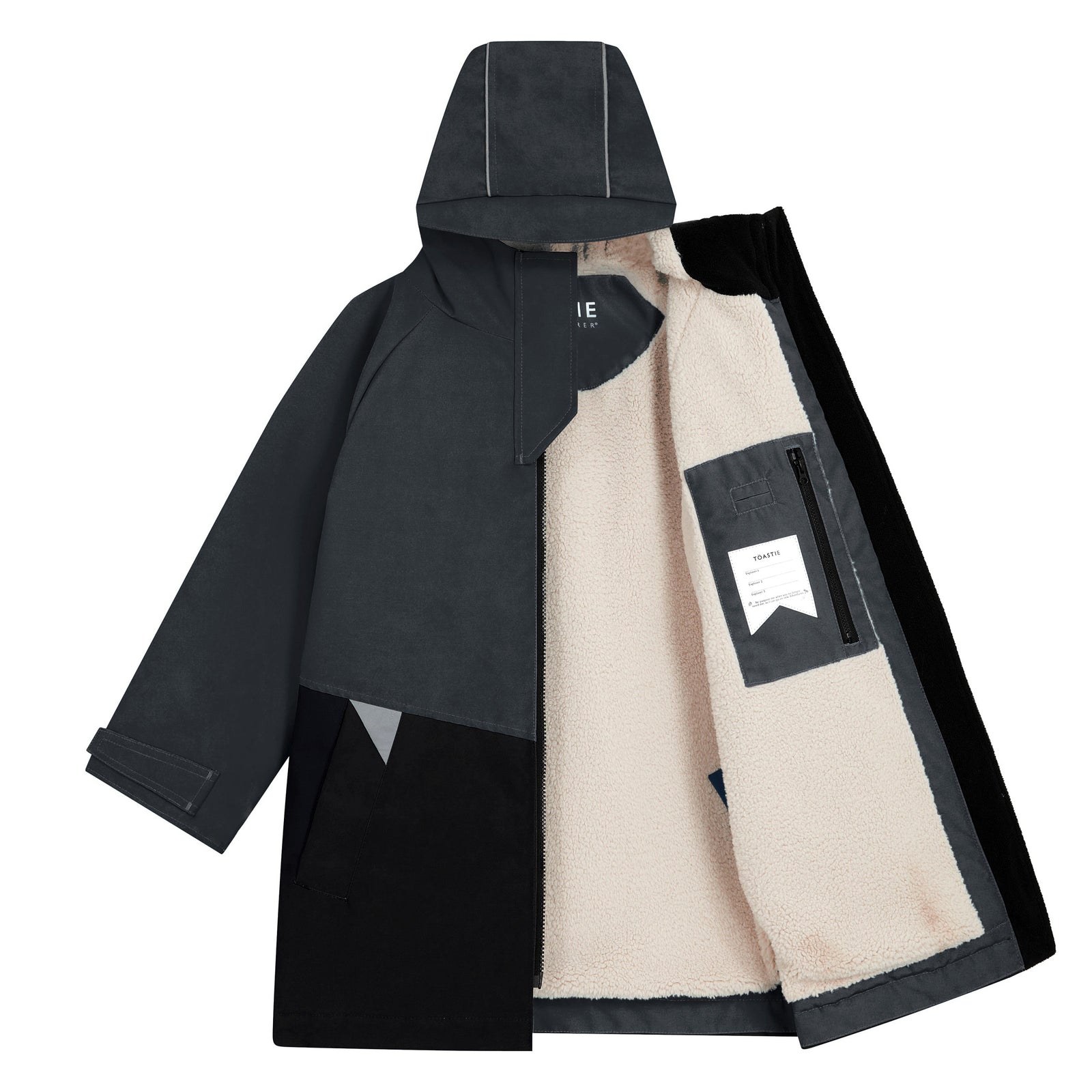 Kids Waterproof Changing Robe | Black