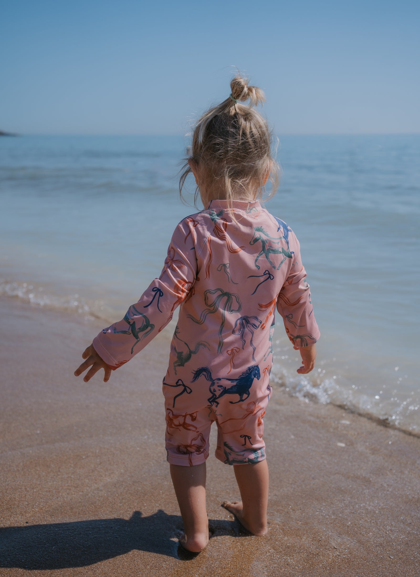 UV Protector Swim Onesie | Horses and Ribbons