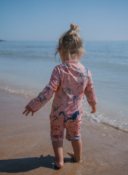 UV Protector Swim Onesie | Horses and Ribbons