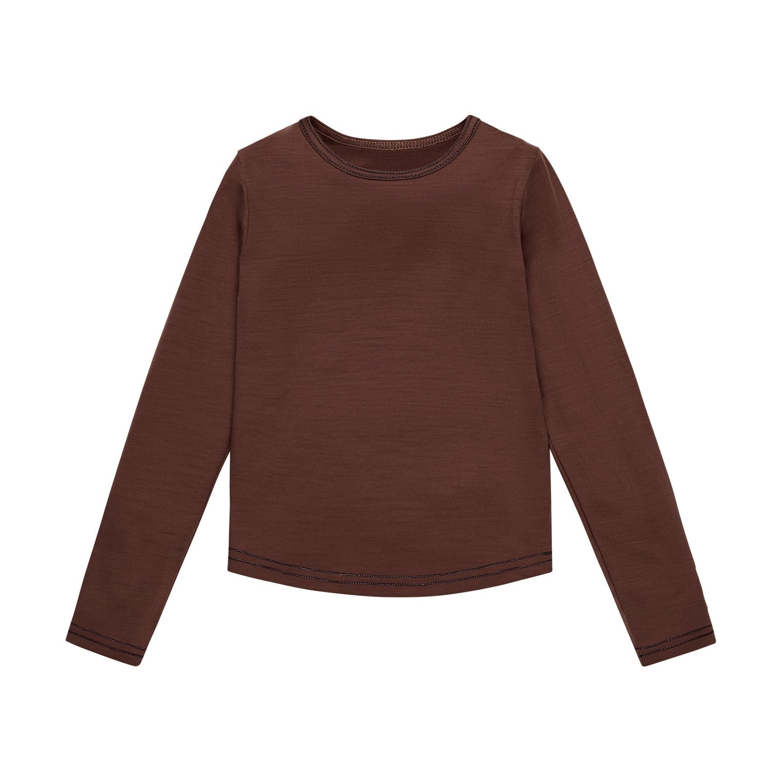 Merino Long Sleeve, Chocolate Brown