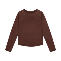 Merino Long Sleeve, Chocolate Brown